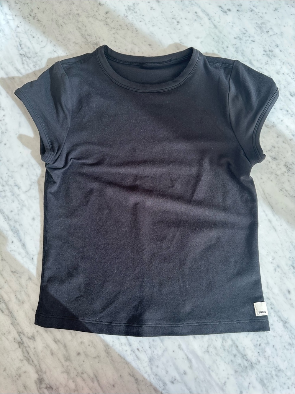 VUORI women’s Black Crewneck Short Sleeve Tee workout